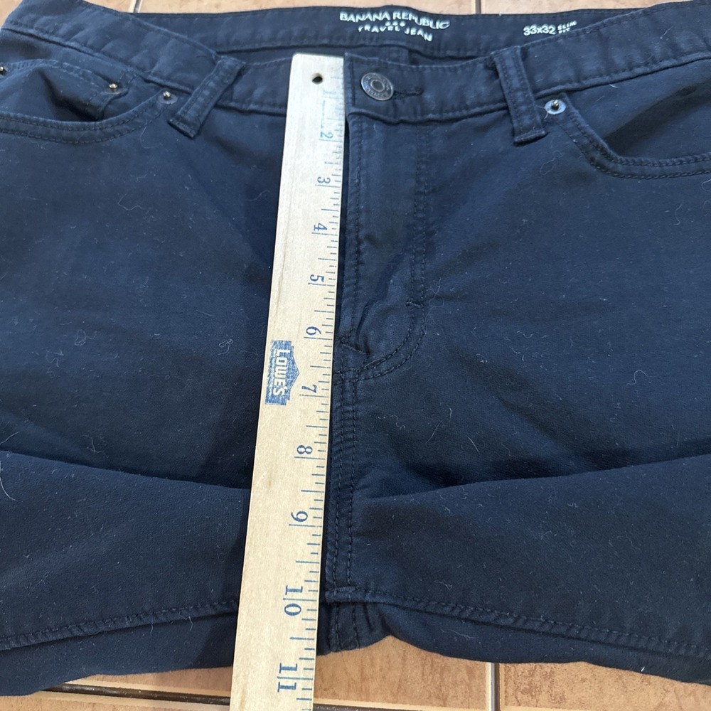 Banana Republic Blue Travel Jeans Mens 33 x 31 Slim Fit Pants Preppy Comfort - Picture 7 of 9